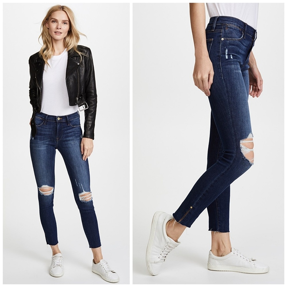 Frame Denim Le High Skinny Rise Jeans in Walgrove - Picture 2 of 5